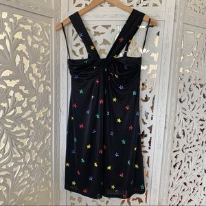 Betsey Johnson Rock Star Babydoll Halter Dress